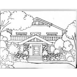 Dibujo para colorear: Casa (Edificios y Arquitectura) #66459 - Dibujos para colorear