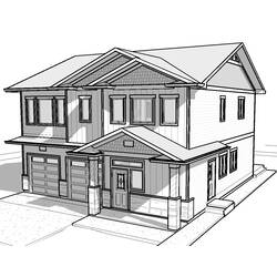 Dibujo para colorear: Casa (Edificios y Arquitectura) #66531 - Dibujos para colorear