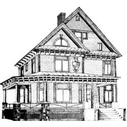 Dibujo para colorear: Casa (Edificios y Arquitectura) #66590 - Dibujos para Colorear e Imprimir Gratis