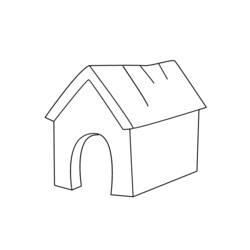 Dibujo para colorear: Caseta de Perro (Edificios y Arquitectura) #62338 - Dibujos para Colorear e Imprimir Gratis