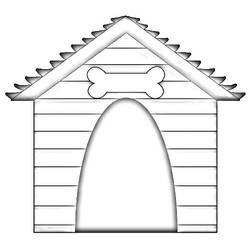Dibujo para colorear: Caseta de Perro (Edificios y Arquitectura) #62340 - Dibujos para Colorear e Imprimir Gratis