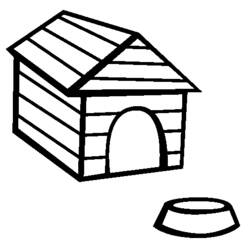 Dibujo para colorear: Caseta de Perro (Edificios y Arquitectura) #62341 - Dibujos para Colorear e Imprimir Gratis