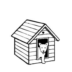 Dibujo para colorear: Caseta de Perro (Edificios y Arquitectura) #62343 - Dibujos para Colorear e Imprimir Gratis