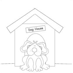 Dibujo para colorear: Caseta de Perro (Edificios y Arquitectura) #62348 - Dibujos para Colorear e Imprimir Gratis
