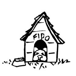 Dibujo para colorear: Caseta de Perro (Edificios y Arquitectura) #62352 - Dibujos para Colorear e Imprimir Gratis