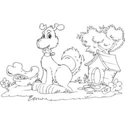 Dibujo para colorear: Caseta de Perro (Edificios y Arquitectura) #62364 - Dibujos para Colorear e Imprimir Gratis