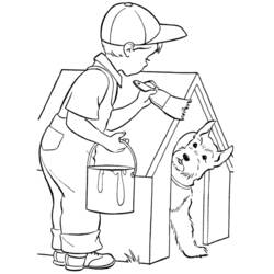 Dibujo para colorear: Caseta de Perro (Edificios y Arquitectura) #62372 - Dibujos para Colorear e Imprimir Gratis