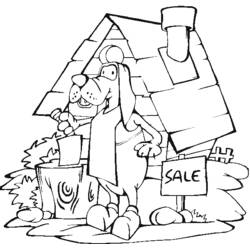 Dibujo para colorear: Caseta de Perro (Edificios y Arquitectura) #62375 - Dibujos para Colorear e Imprimir Gratis