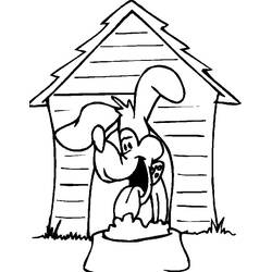 Dibujo para colorear: Caseta de Perro (Edificios y Arquitectura) #62376 - Dibujos para Colorear e Imprimir Gratis