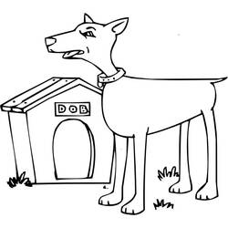 Dibujo para colorear: Caseta de Perro (Edificios y Arquitectura) #62382 - Dibujos para Colorear e Imprimir Gratis