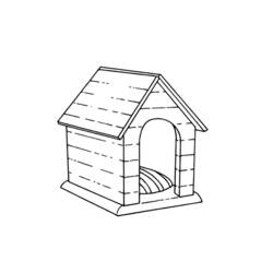 Dibujo para colorear: Caseta de Perro (Edificios y Arquitectura) #62396 - Dibujos para Colorear e Imprimir Gratis