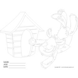 Dibujo para colorear: Caseta de Perro (Edificios y Arquitectura) #62404 - Dibujos para Colorear e Imprimir Gratis