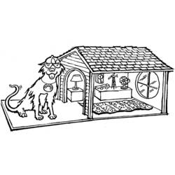 Dibujo para colorear: Caseta de Perro (Edificios y Arquitectura) #62413 - Dibujos para Colorear e Imprimir Gratis