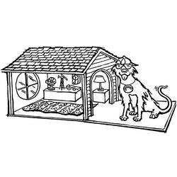 Dibujo para colorear: Caseta de Perro (Edificios y Arquitectura) #62430 - Dibujos para Colorear e Imprimir Gratis