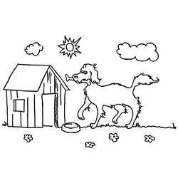 Dibujo para colorear: Caseta de Perro (Edificios y Arquitectura) #62483 - Dibujos para Colorear e Imprimir Gratis