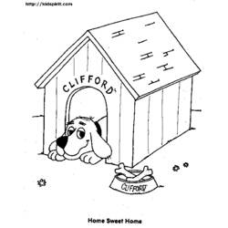 Dibujo para colorear: Caseta del perro (Edificios y Arquitectura) #62337 - Dibujos para colorear