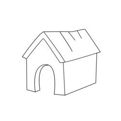 Dibujo para colorear: Caseta del perro (Edificios y Arquitectura) #62338 - Dibujos para colorear