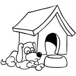 Dibujo para colorear: Caseta del perro (Edificios y Arquitectura) #62342 - Dibujos para colorear