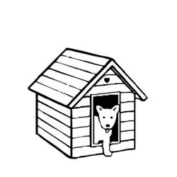 Dibujo para colorear: Caseta del perro (Edificios y Arquitectura) #62343 - Dibujos para colorear