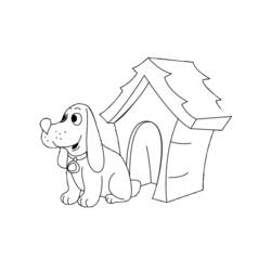 Dibujo para colorear: Caseta del perro (Edificios y Arquitectura) #62344 - Dibujos para colorear