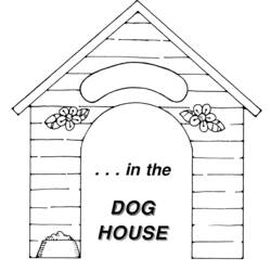 Dibujo para colorear: Caseta del perro (Edificios y Arquitectura) #62350 - Dibujos para colorear
