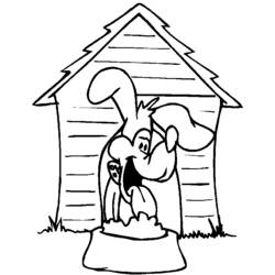 Dibujo para colorear: Caseta del perro (Edificios y Arquitectura) #62351 - Dibujos para colorear