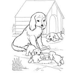 Dibujo para colorear: Caseta del perro (Edificios y Arquitectura) #62367 - Dibujos para colorear