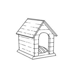 Dibujo para colorear: Caseta del perro (Edificios y Arquitectura) #62396 - Dibujos para colorear