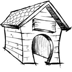 Dibujo para colorear: Caseta del perro (Edificios y Arquitectura) #62421 - Dibujos para colorear