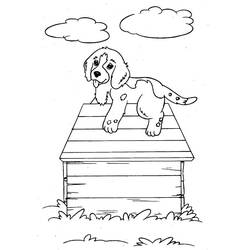 Dibujo para colorear: Caseta del perro (Edificios y Arquitectura) #62424 - Dibujos para colorear