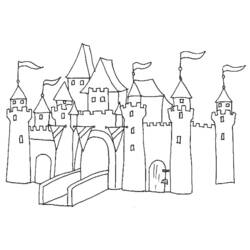 Dibujo para colorear: Castillo (Edificios y Arquitectura) #62034 - Dibujos para colorear
