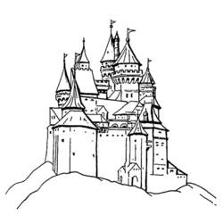 Dibujo para colorear: Castillo (Edificios y Arquitectura) #62037 - Dibujos para Colorear e Imprimir Gratis