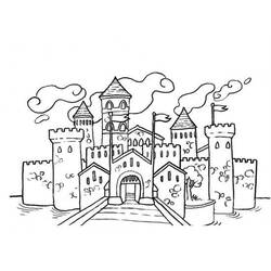 Dibujo para colorear: Castillo (Edificios y Arquitectura) #62043 - Dibujos para colorear