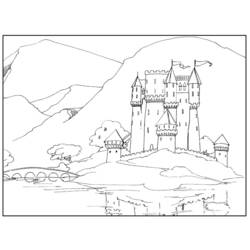 Dibujo para colorear: Castillo (Edificios y Arquitectura) #62046 - Dibujos para colorear