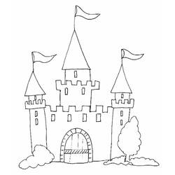 Dibujo para colorear: Castillo (Edificios y Arquitectura) #62048 - Dibujos para colorear