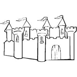 Dibujo para colorear: Castillo (Edificios y Arquitectura) #62055 - Dibujos para Colorear e Imprimir Gratis