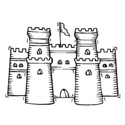 Dibujo para colorear: Castillo (Edificios y Arquitectura) #62056 - Dibujos para Colorear e Imprimir Gratis