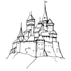 Dibujo para colorear: Castillo (Edificios y Arquitectura) #62058 - Dibujos para colorear