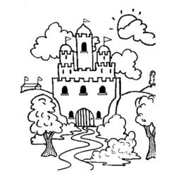Dibujo para colorear: Castillo (Edificios y Arquitectura) #62068 - Dibujos para Colorear e Imprimir Gratis