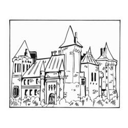 Dibujo para colorear: Castillo (Edificios y Arquitectura) #62081 - Dibujos para colorear