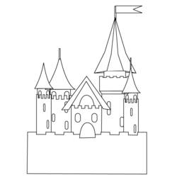 Dibujo para colorear: Castillo (Edificios y Arquitectura) #62099 - Dibujos para Colorear e Imprimir Gratis