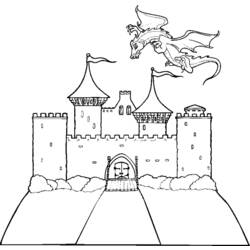 Dibujo para colorear: Castillo (Edificios y Arquitectura) #62106 - Dibujos para Colorear e Imprimir Gratis