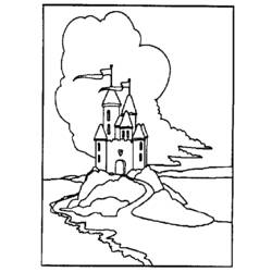 Dibujo para colorear: Castillo (Edificios y Arquitectura) #62107 - Dibujos para Colorear e Imprimir Gratis