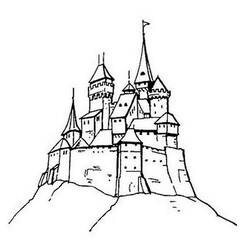 Dibujo para colorear: Castillo (Edificios y Arquitectura) #62111 - Dibujos para colorear