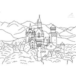 Dibujo para colorear: Castillo (Edificios y Arquitectura) #62124 - Dibujos para Colorear e Imprimir Gratis