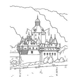 Dibujo para colorear: Castillo (Edificios y Arquitectura) #62130 - Dibujos para Colorear e Imprimir Gratis