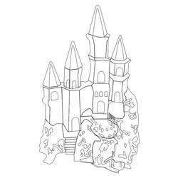 Dibujo para colorear: Castillo (Edificios y Arquitectura) #62143 - Dibujos para Colorear e Imprimir Gratis