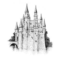 Dibujo para colorear: Castillo (Edificios y Arquitectura) #62163 - Dibujos para Colorear e Imprimir Gratis