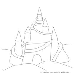 Dibujo para colorear: Castillo (Edificios y Arquitectura) #62173 - Dibujos para Colorear e Imprimir Gratis