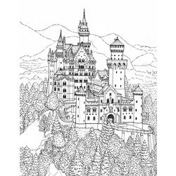 Dibujo para colorear: Castillo (Edificios y Arquitectura) #62187 - Dibujos para colorear